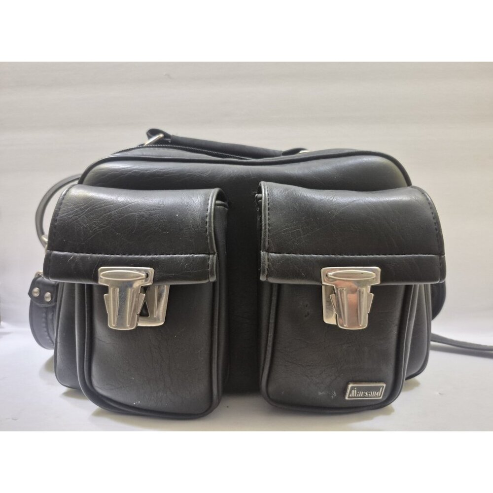 Vintage Marsand Hard Camera Case Bag Faux Brown Leather With Strap